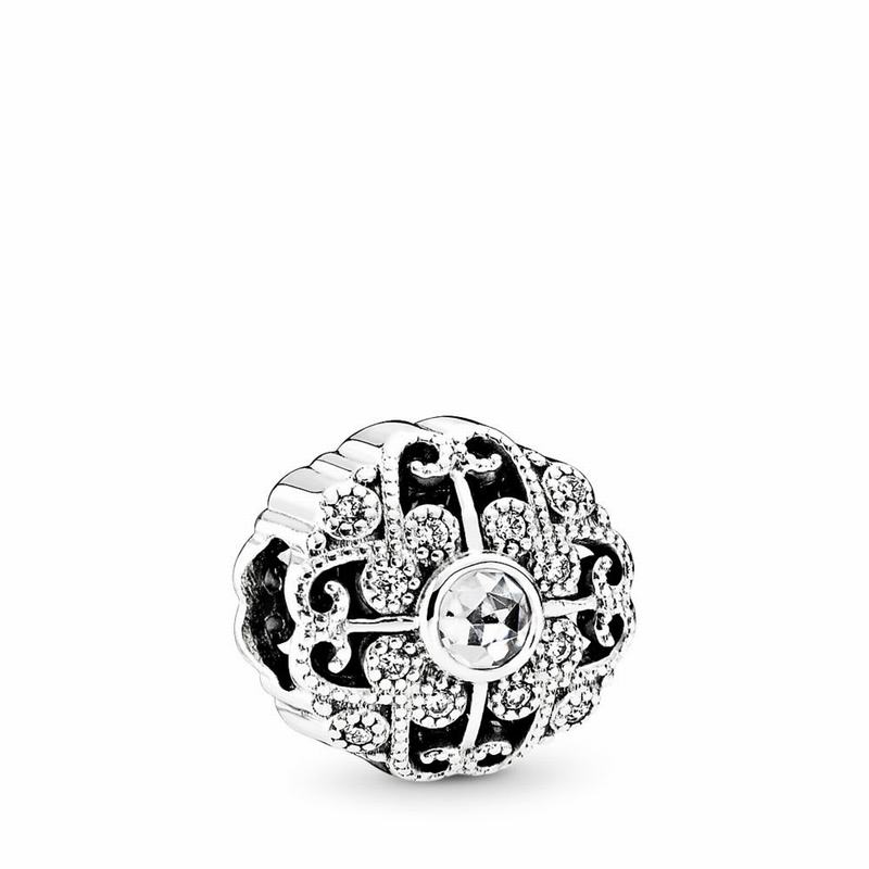 Pandora Fairytale Bloom Charm Ireland - Sterling Silver/Cubic Zirconia - 461083SDE